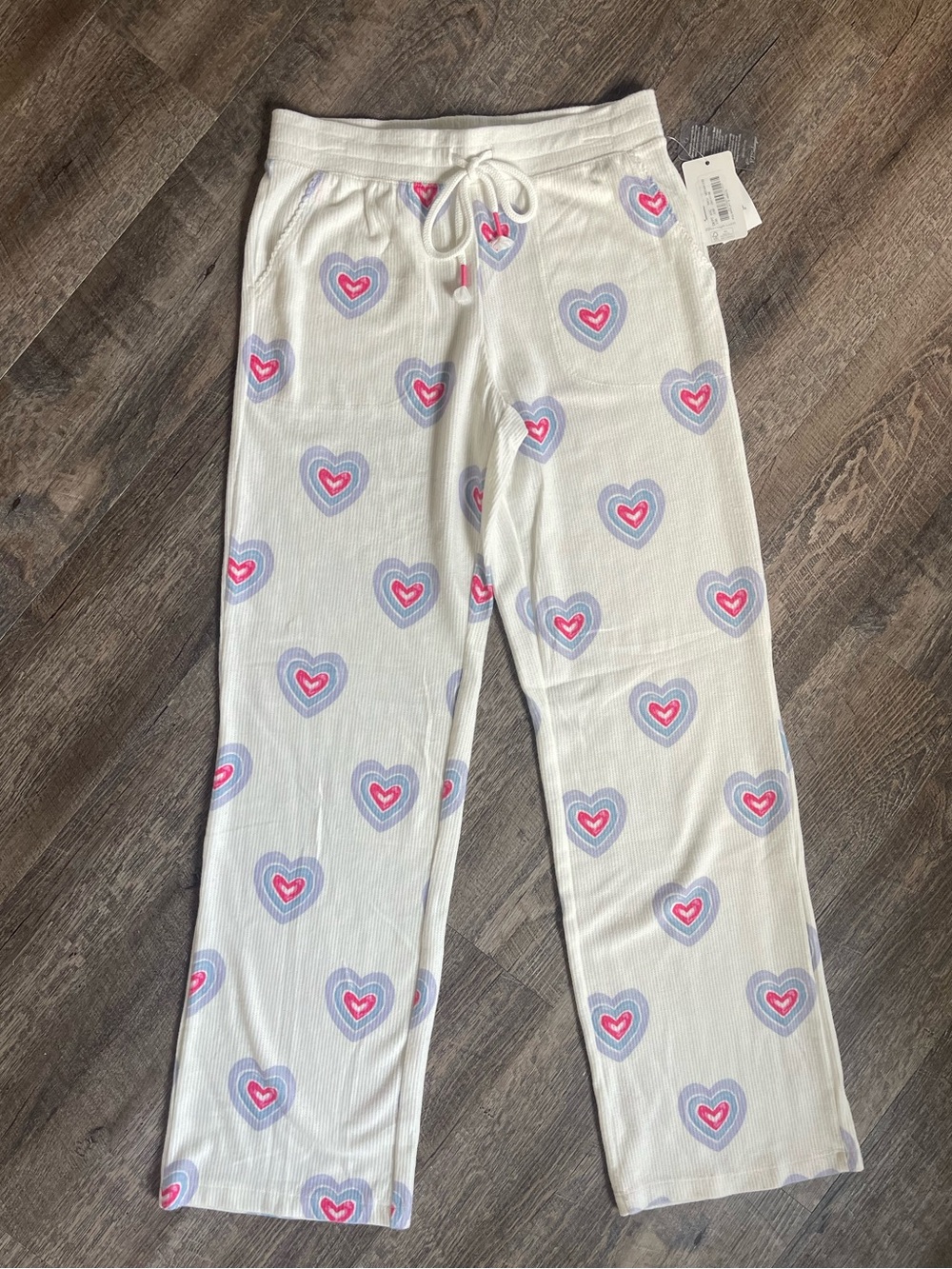 PJ Salvage SET Peace & Love hearts knit pants /long sleeve top - Picture 8 of 11